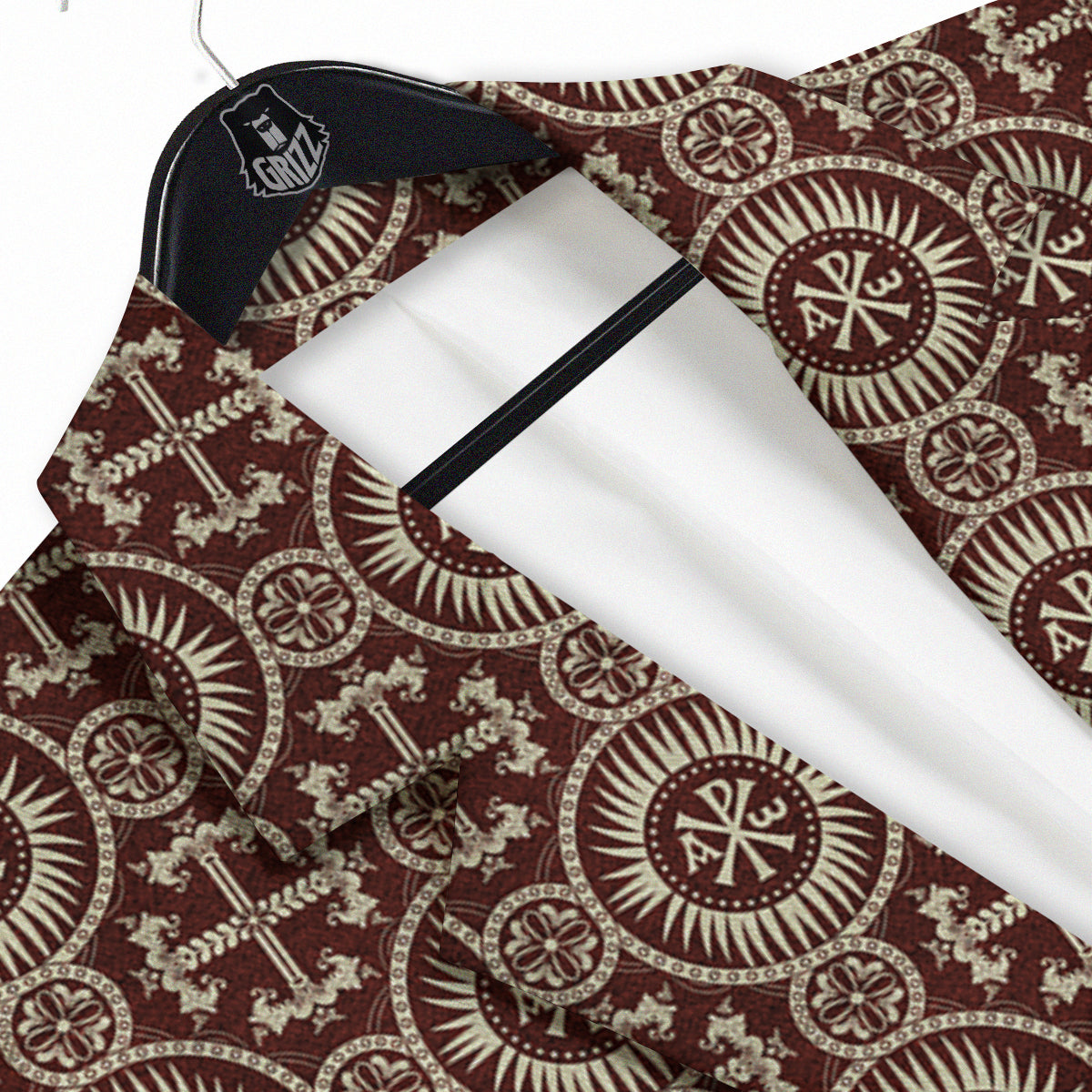 Orthodox Classic Print Pattern Men's Sport Coat-grizzshop