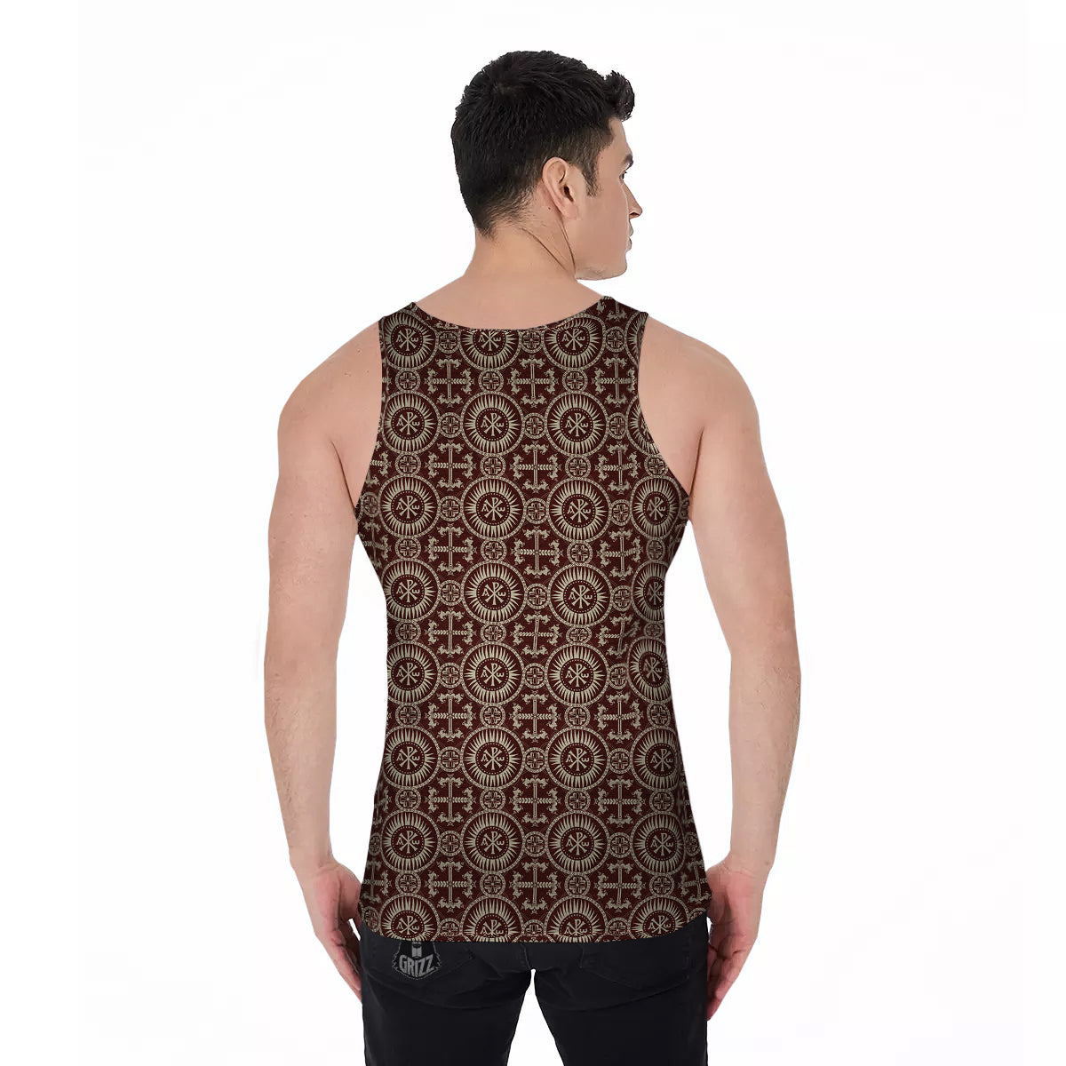Orthodox Classic Print Pattern Men's Tank Top-grizzshop
