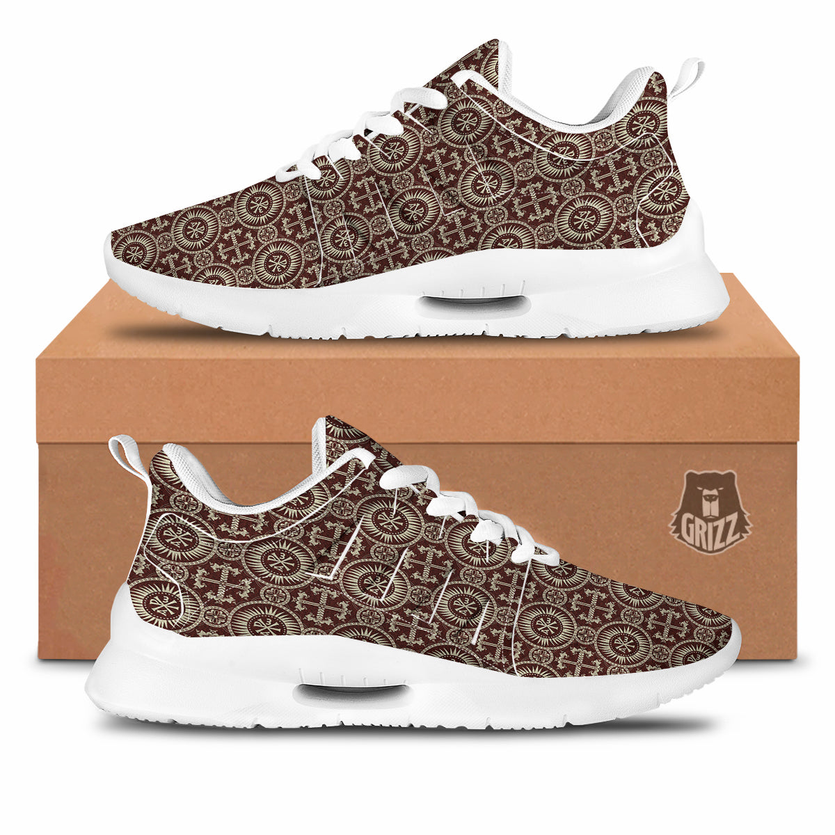 Orthodox Classic Print Pattern Tennis Shoes-grizzshop
