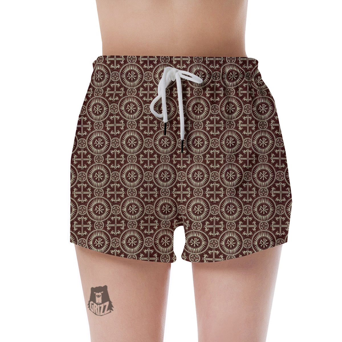 Orthodox Classic Print Pattern Women's Shorts-grizzshop