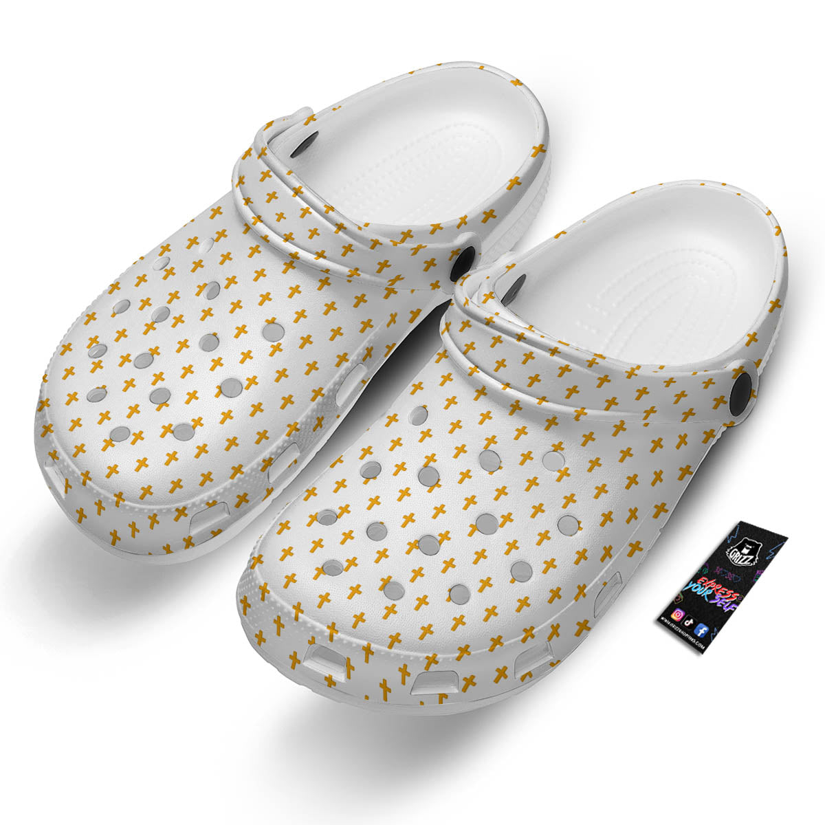 Orthodox Cross Print Pattern Clog-grizzshop
