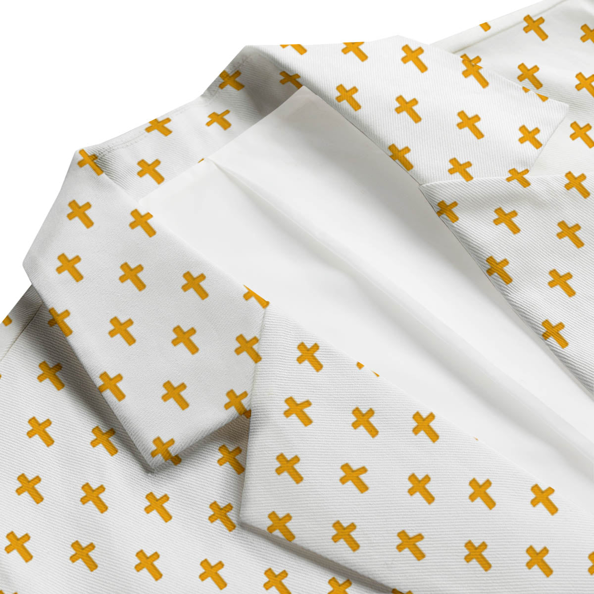 Orthodox Cross Print Pattern Men's Blazer-grizzshop
