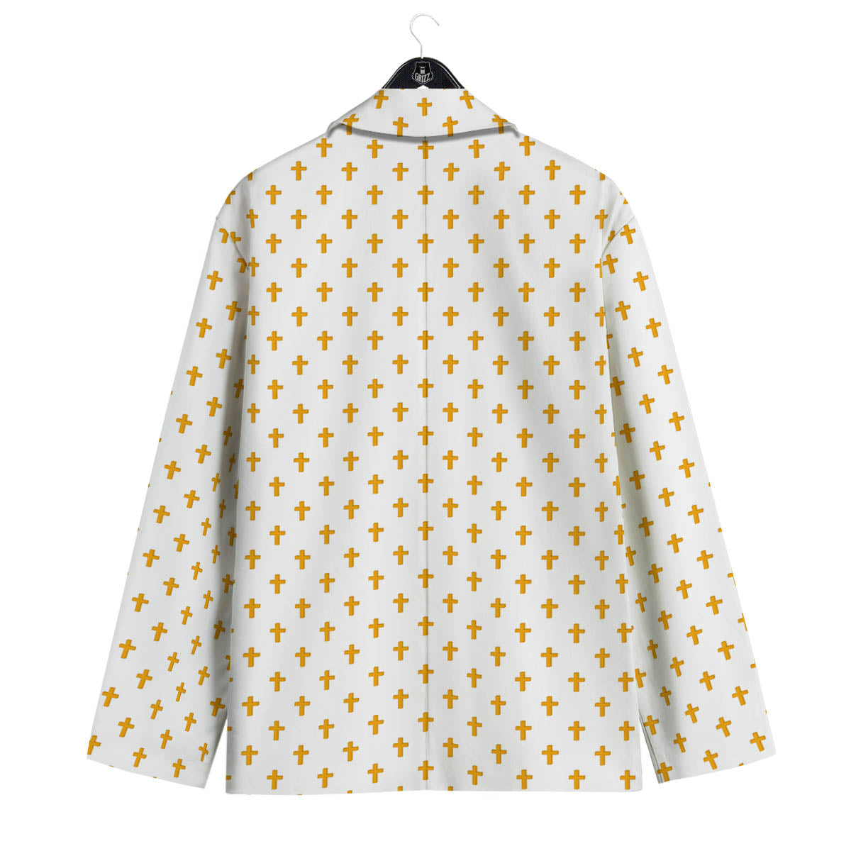 Orthodox Cross Print Pattern Men's Sport Coat-grizzshop