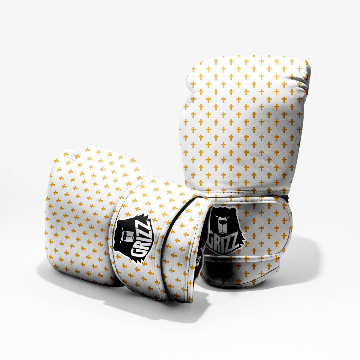 Orthodox Cross Print Pattern Pro Boxing Glove
