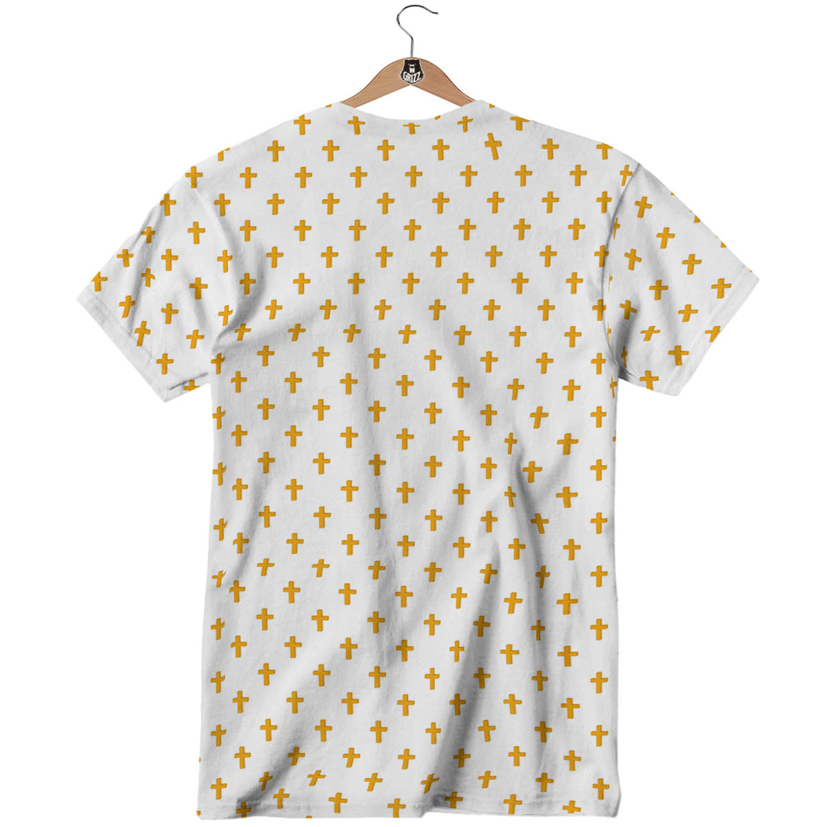 Orthodox Cross Print Pattern T-Shirt-grizzshop