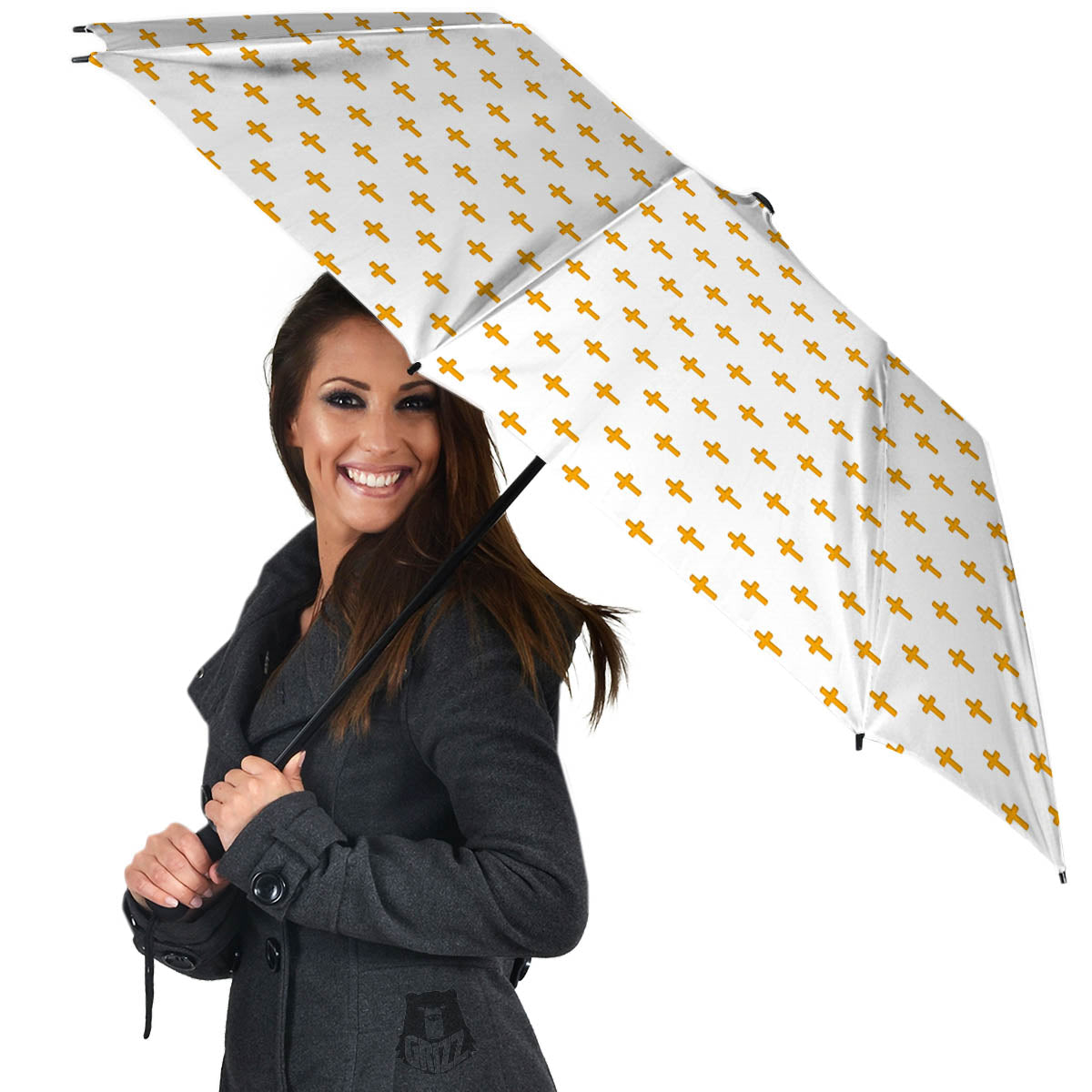 Orthodox Cross Print Pattern Umbrella-grizzshop
