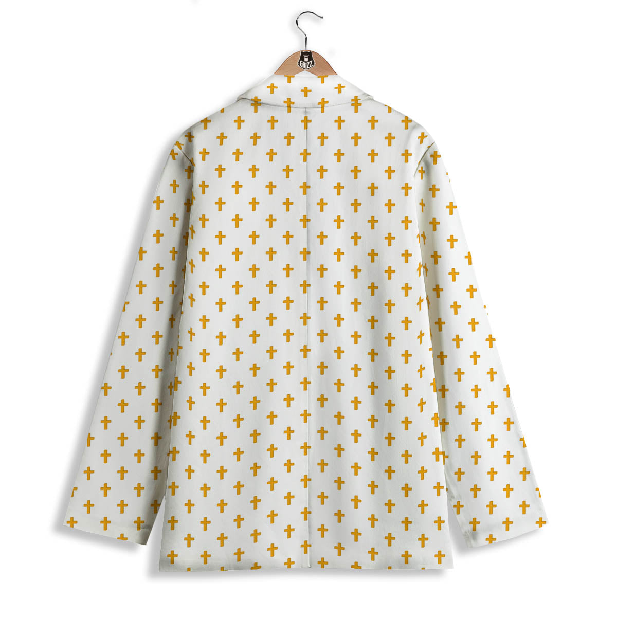 Orthodox Cross Print Pattern Women's Blazer-grizzshop