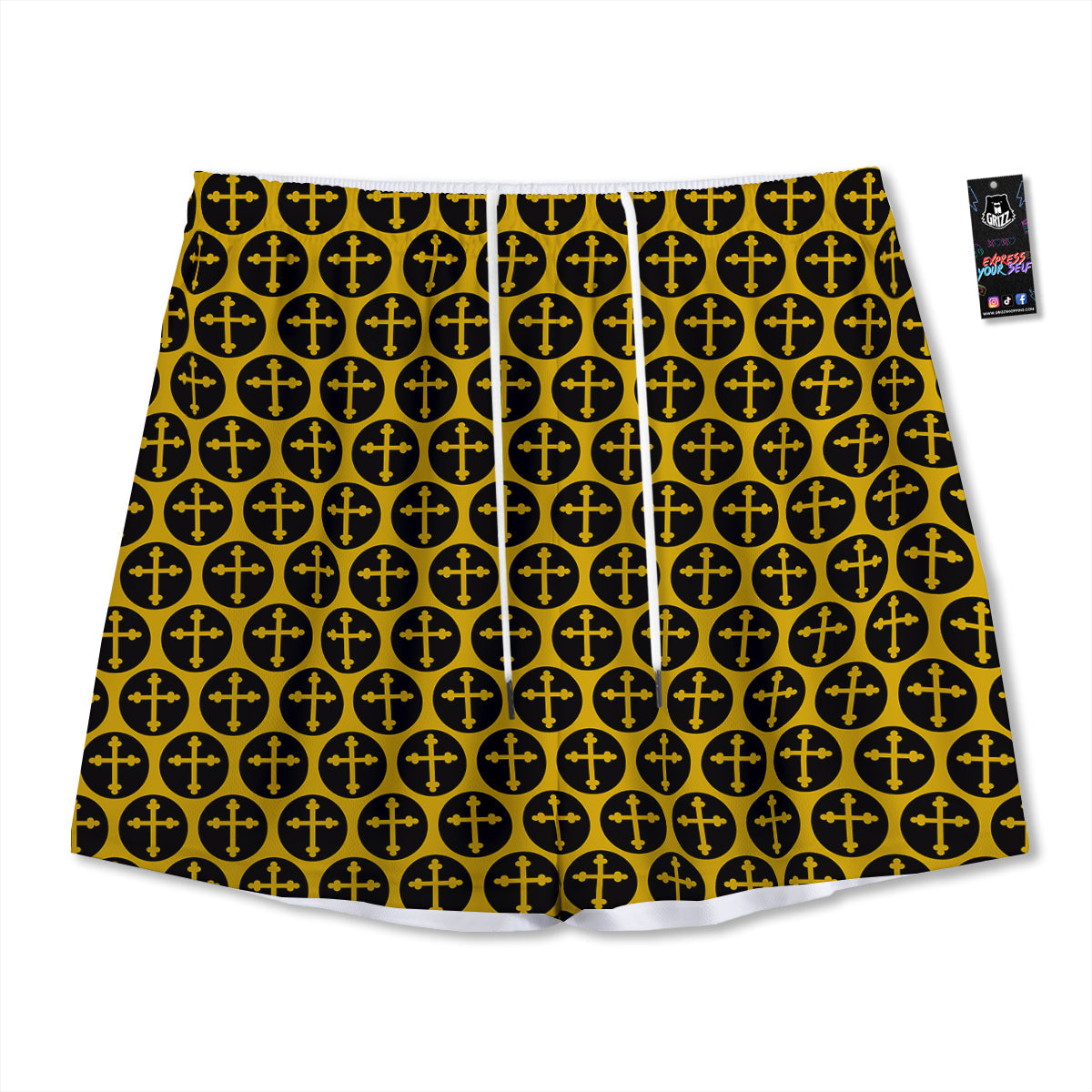 Patrick's Day Cute Shamrock Saint Print Mesh Shorts