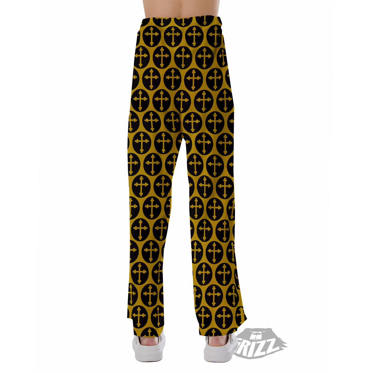 Orthodox Gold And Black Print Pattern Pajama Pants-grizzshop