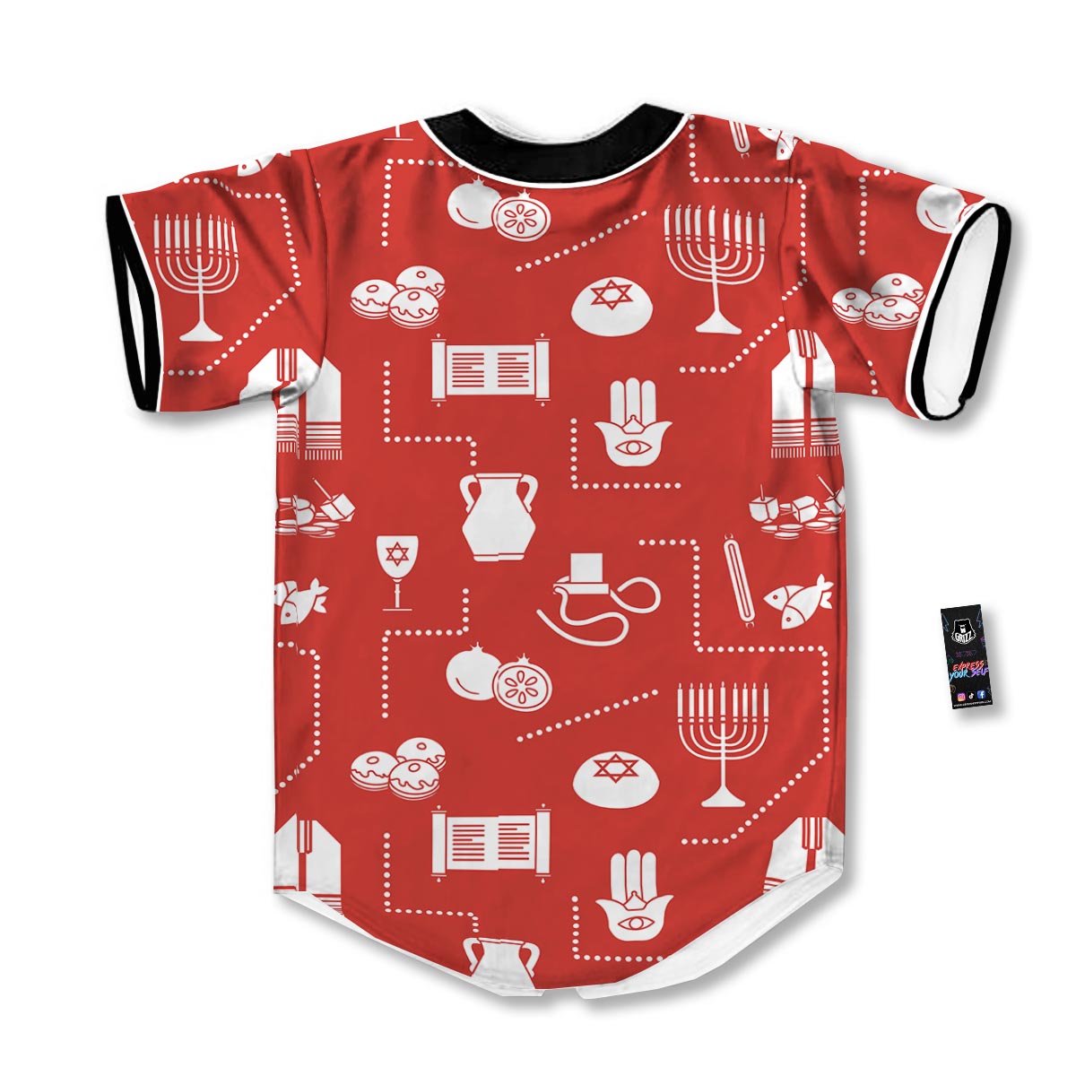 Orthodox Print Pattern Baseball Jersey-grizzshop