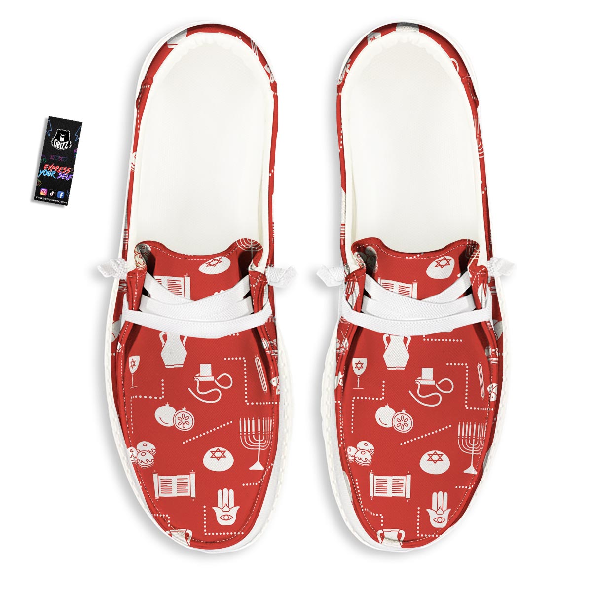 Orthodox Print Pattern Black Loafers-grizzshop