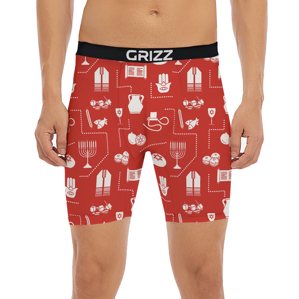 Orthodox Print Pattern Boxer Briefs-grizzshop