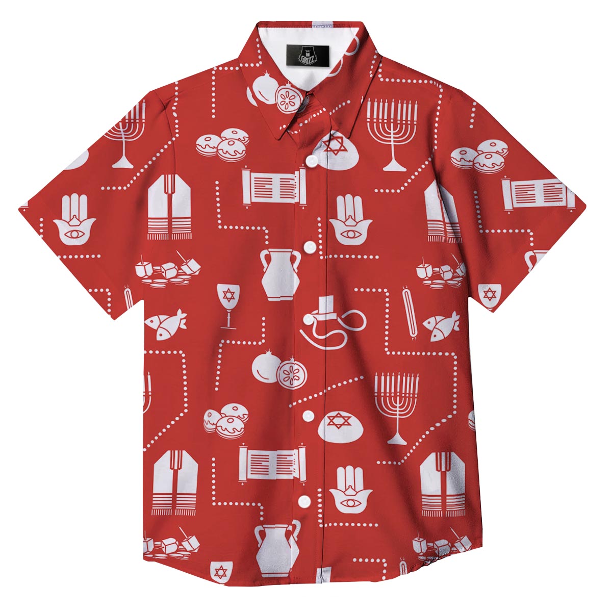 Orthodox Print Pattern Button Up Shirt-grizzshop