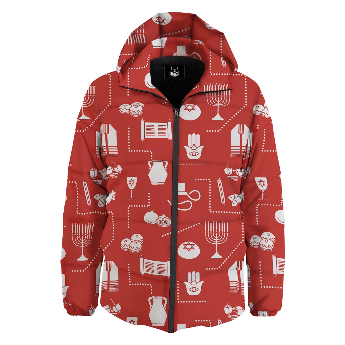 Orthodox Print Pattern Down Jacket-grizzshop