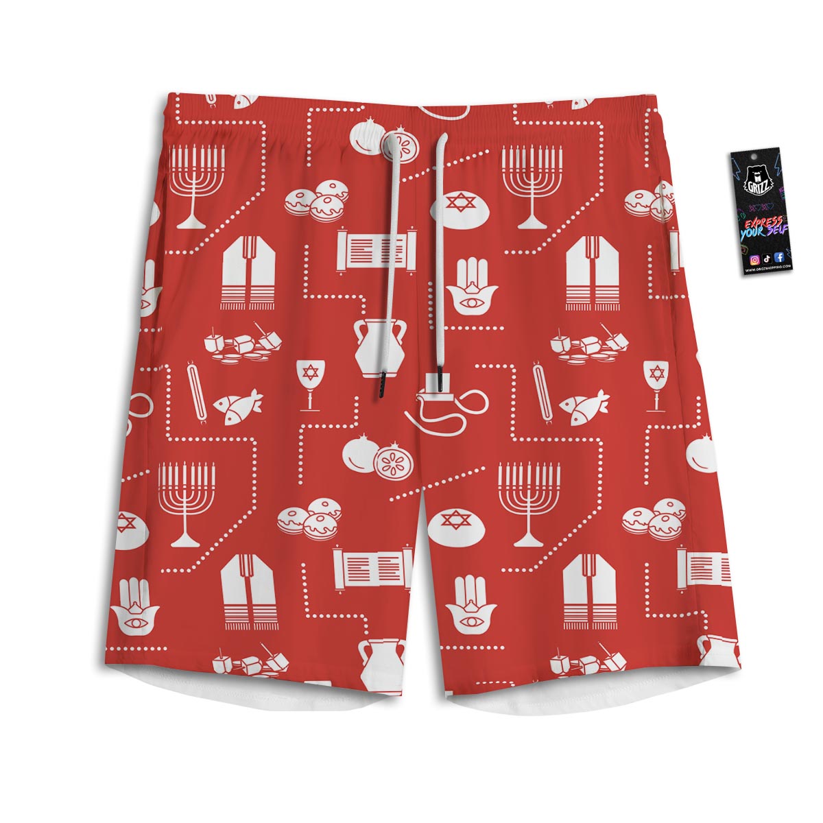 Orthodox Print Pattern Men's Athletic Shorts
