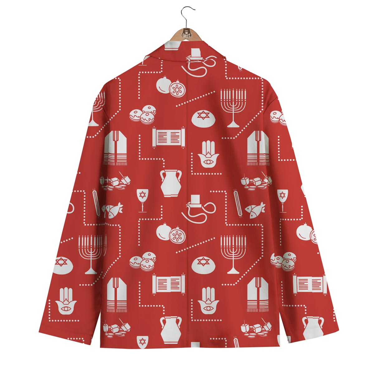 Orthodox Print Pattern Men's Blazer-grizzshop