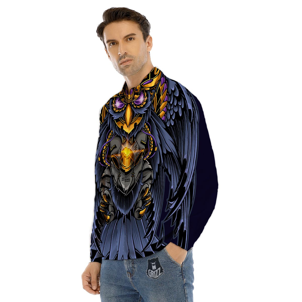 Orthodox Print Pattern Men's Dress Shirts-grizzshop