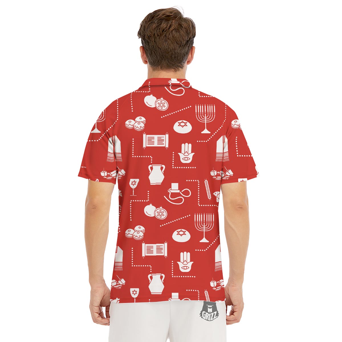 Orthodox Print Pattern Men's Golf Shirts-grizzshop