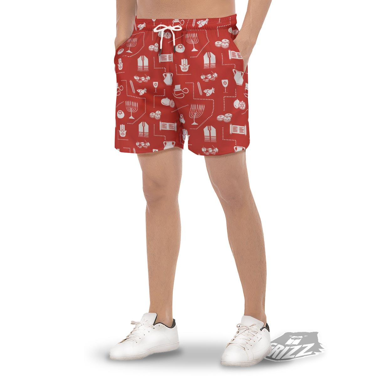 Orthodox Print Pattern Men's Gym Shorts-grizzshop