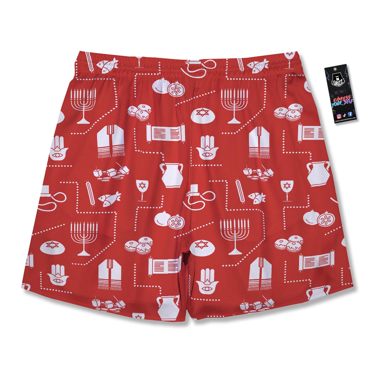 Orthodox Print Pattern Men's Running Shorts-grizzshop