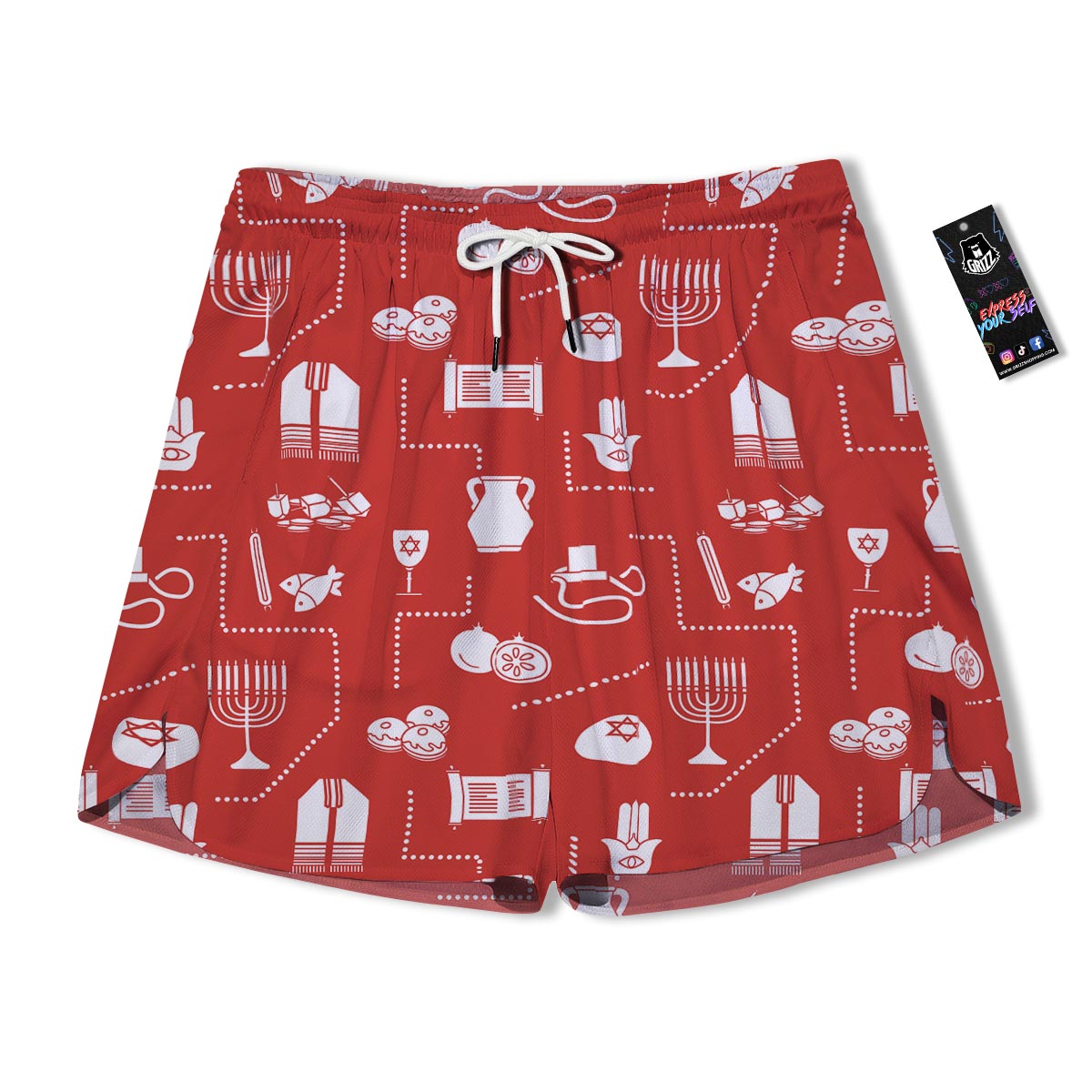 Orthodox Print Pattern Men's Running Shorts-grizzshop