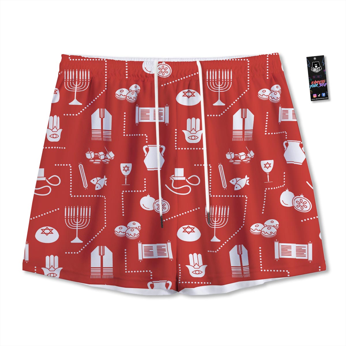 Orthodox Print Pattern Mesh Shorts