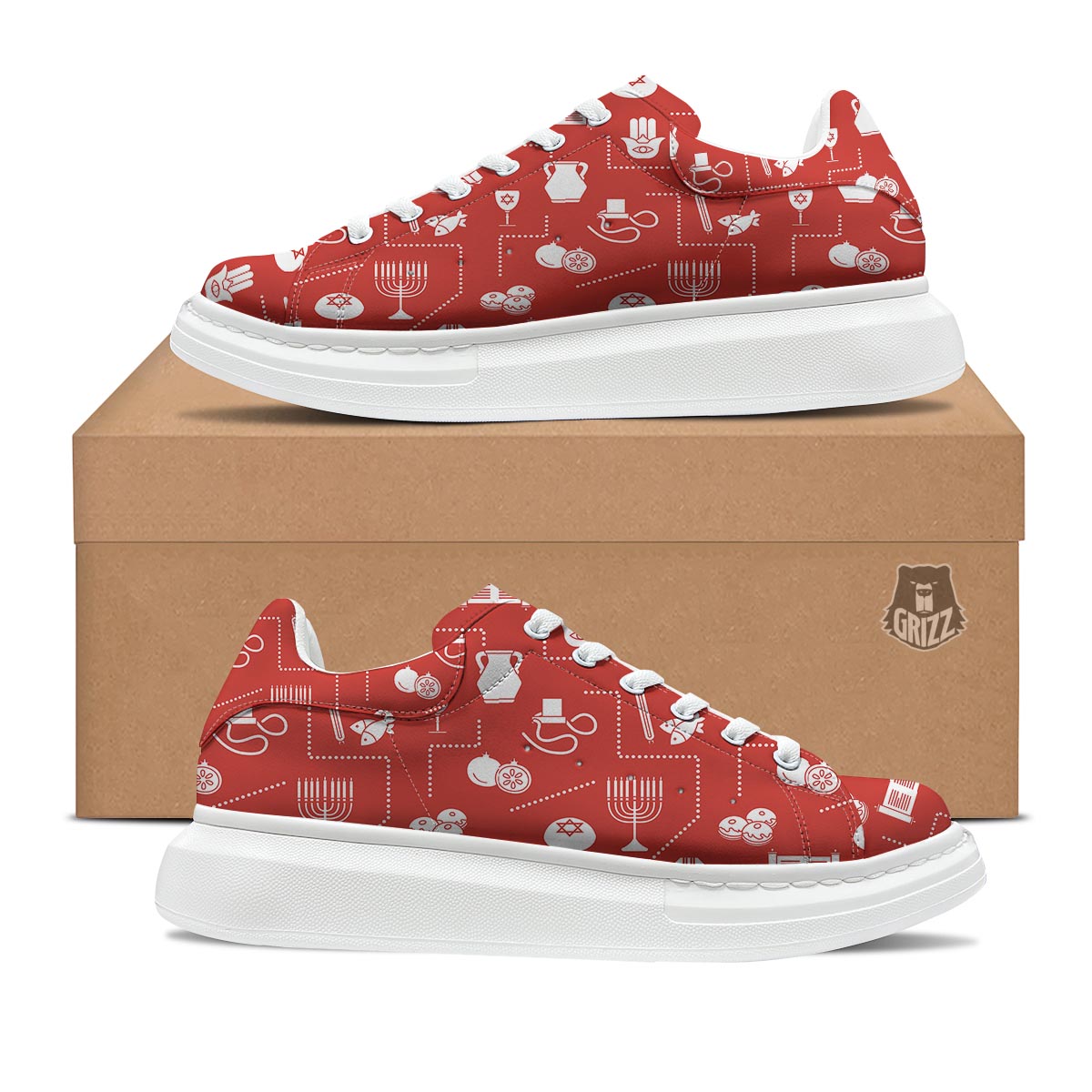 Orthodox Print Pattern Platform Shoes-grizzshop