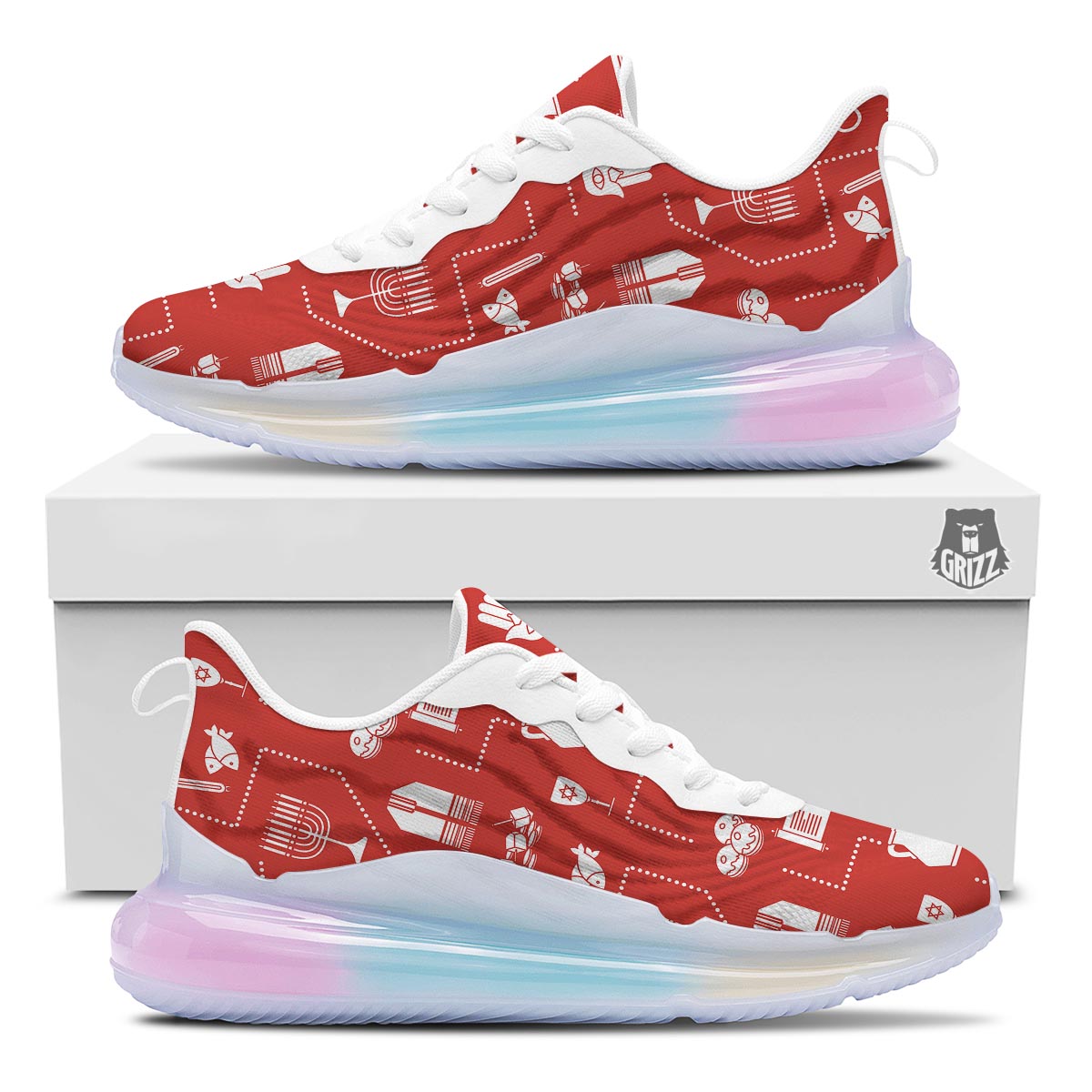 Orthodox Print Pattern Running Sneakers-grizzshop