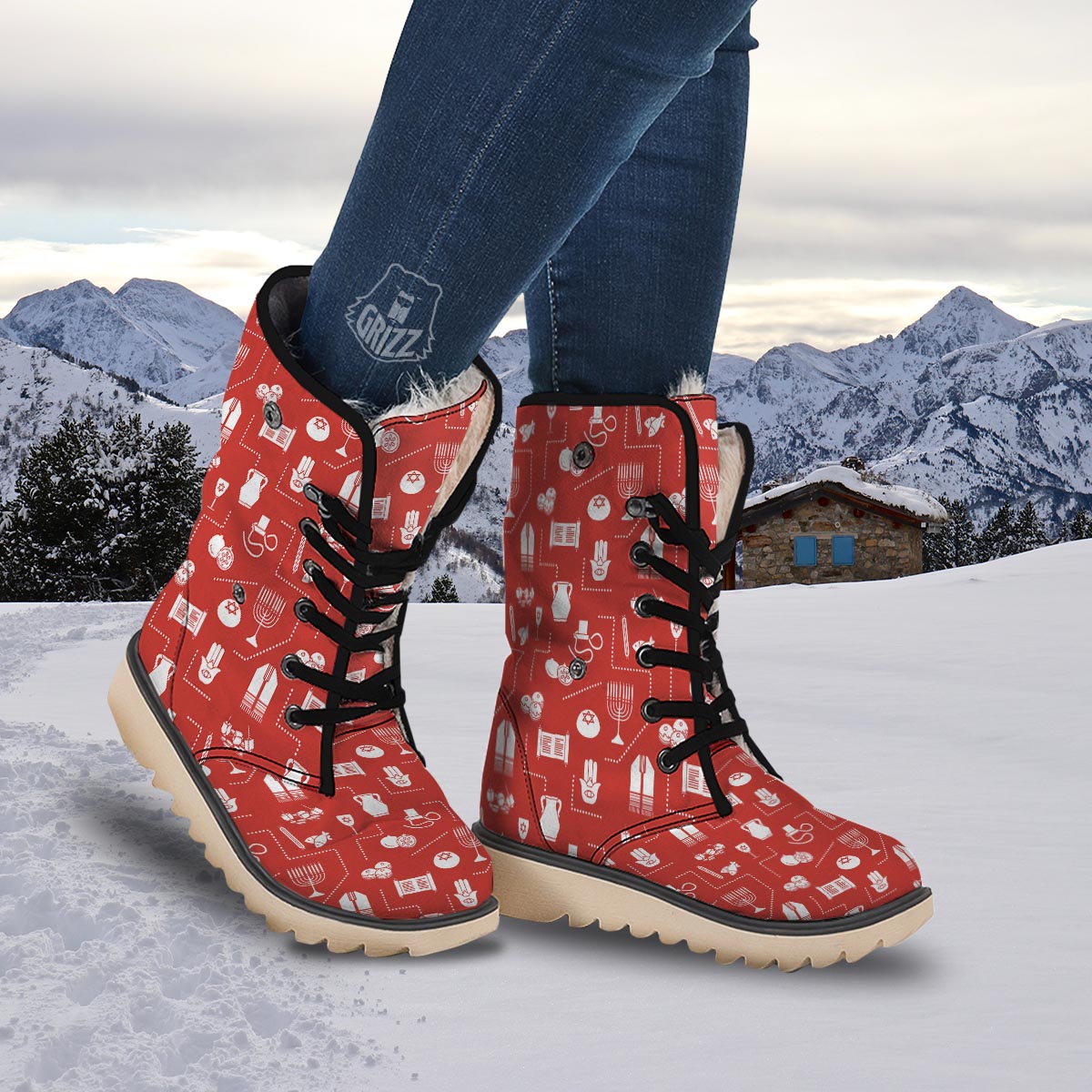 Orthodox Print Pattern Snow Boots-grizzshop