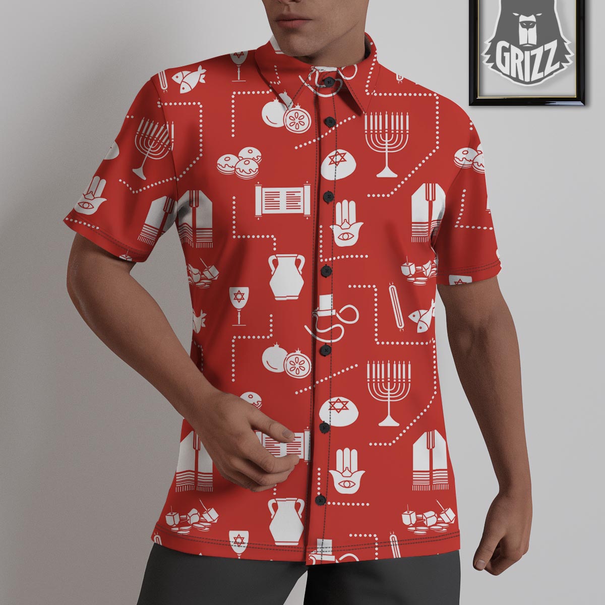 Orthodox Print Pattern Untucked Shirts-grizzshop