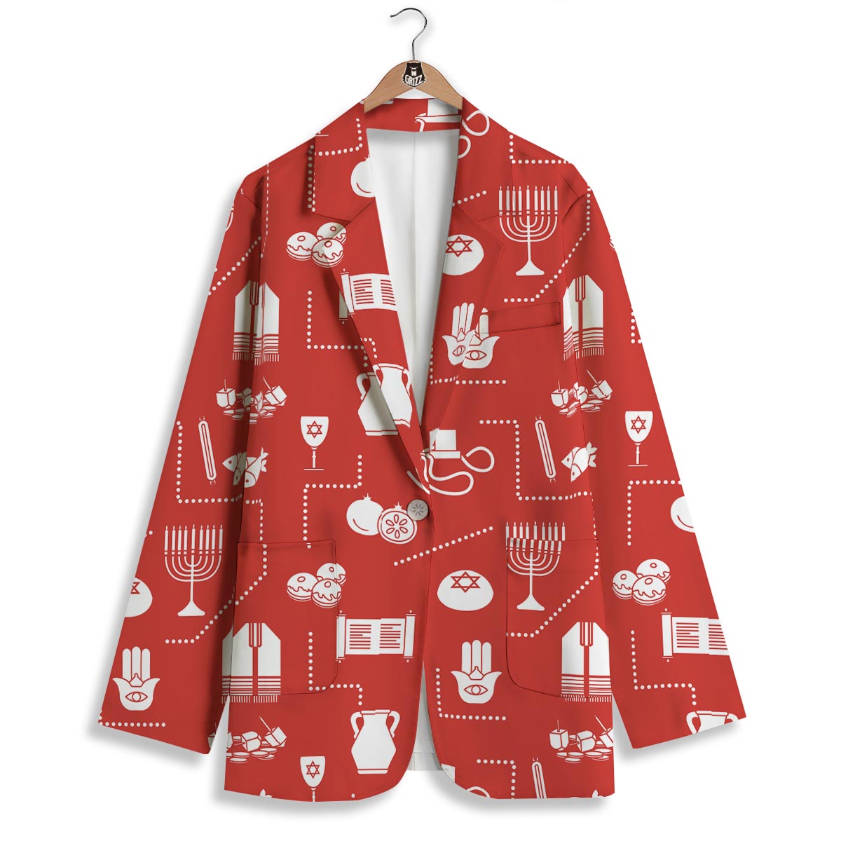 Orthodox Print Pattern Women's Blazer-grizzshop
