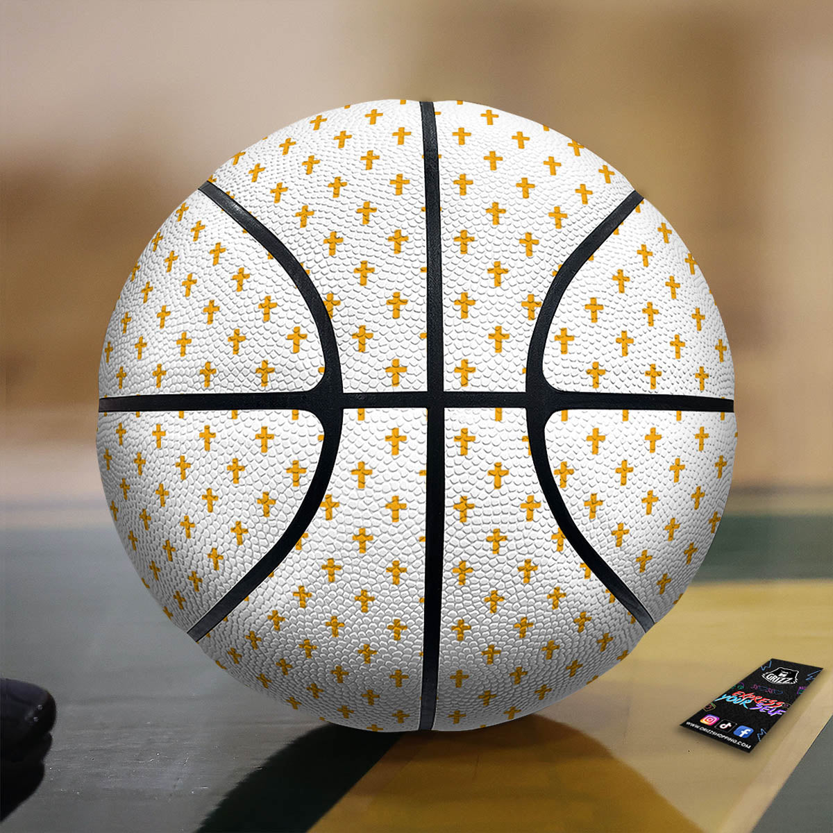 Orthodox Cross Print Pattern Basketball