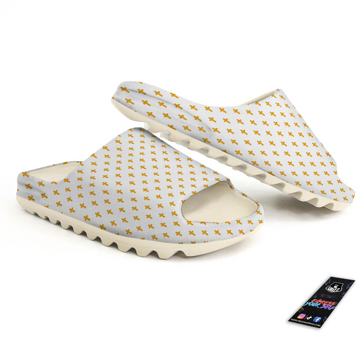 Orthodox Cross Print Pattern Sandals-grizzshop