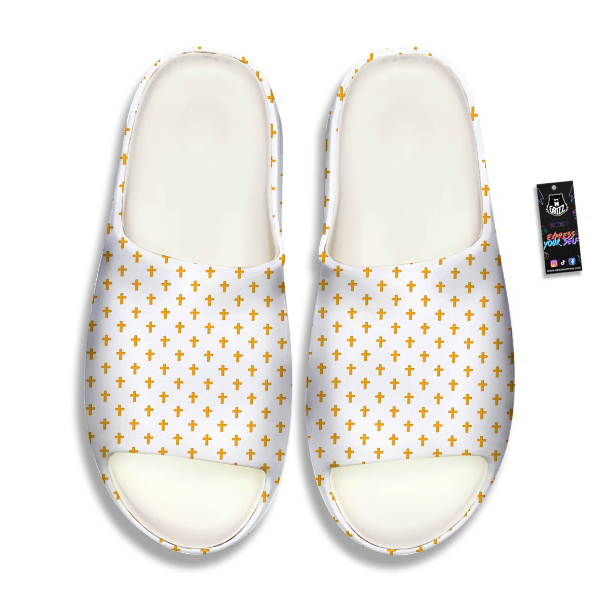Orthodox Cross Print Pattern Sandals-grizzshop