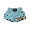 Ostrich Print Pattern Muay Thai Boxing Shorts-grizzshop