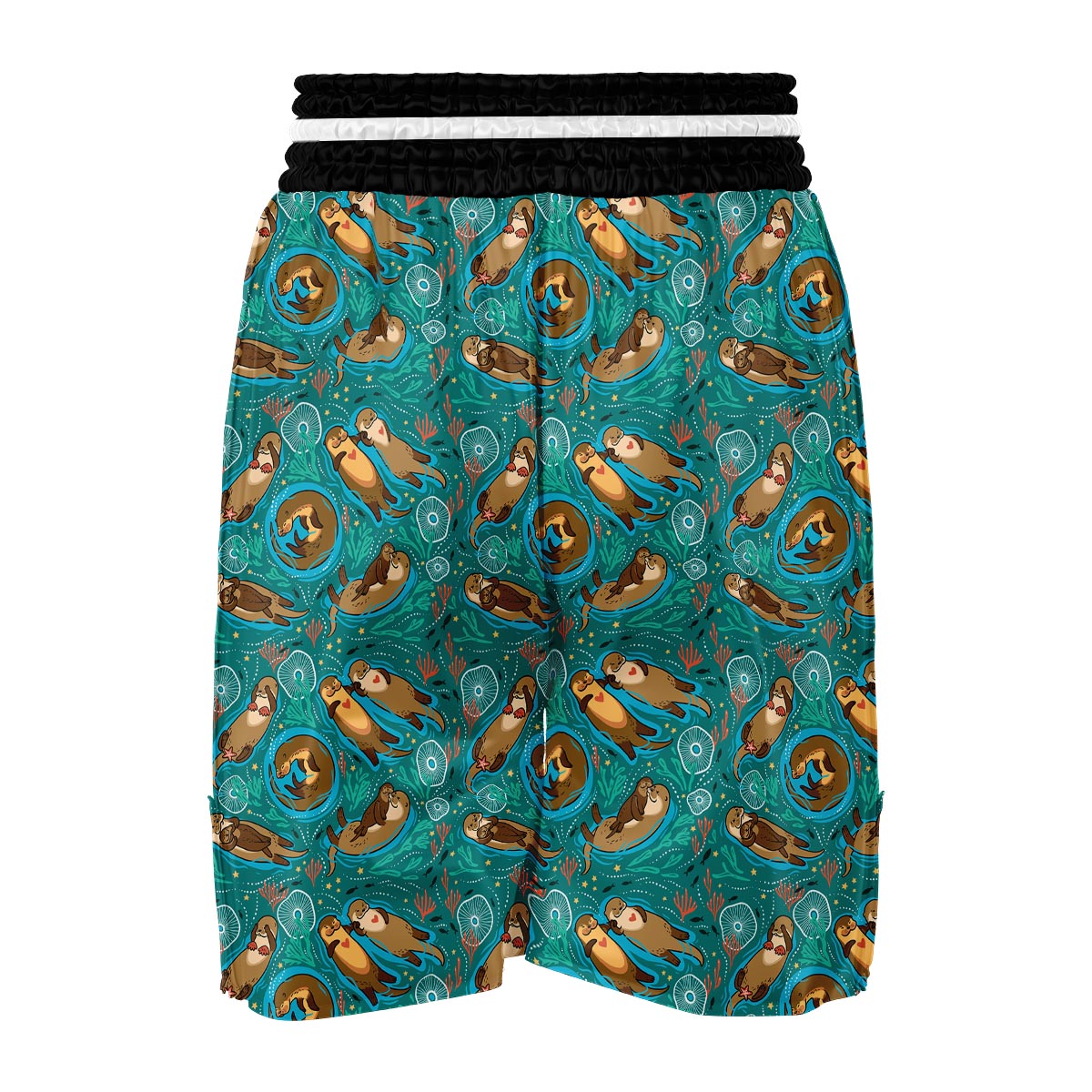Otter Print Pattern Boxing Shorts-grizzshop