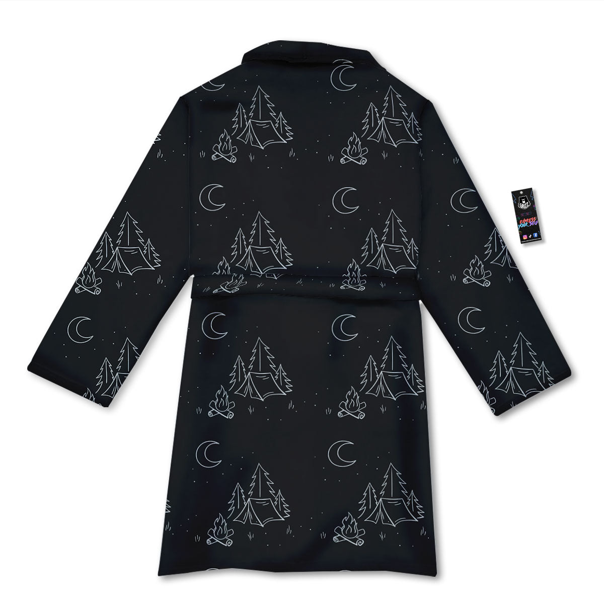 Outdoor Camping Print Pattern Bathrobe-grizzshop