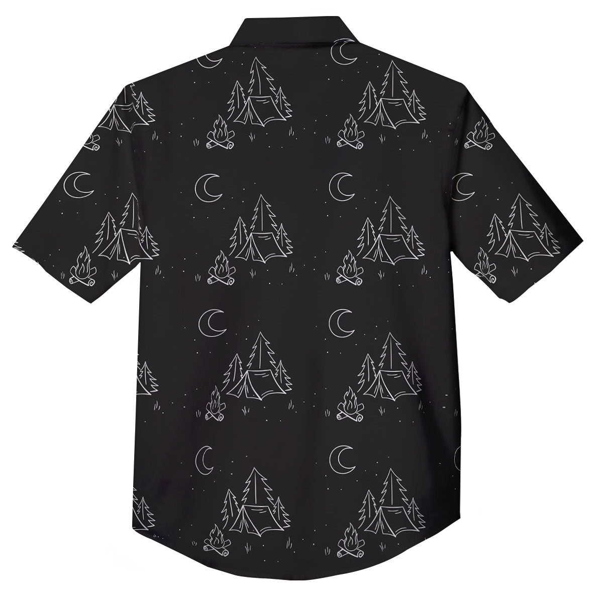 Outdoor Camping Print Pattern Button Up Shirt-grizzshop