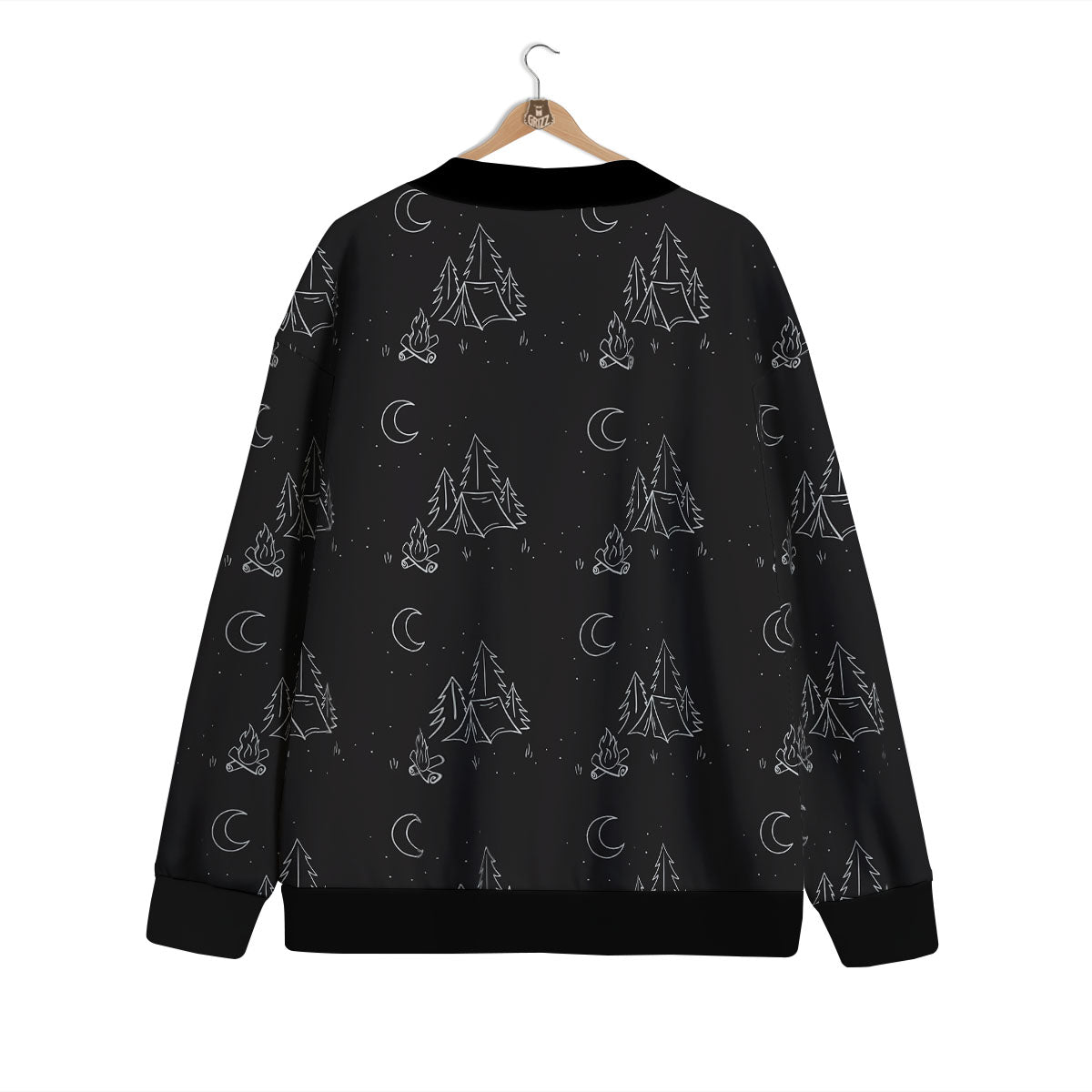 Outdoor Camping Print Pattern Cardigan-grizzshop