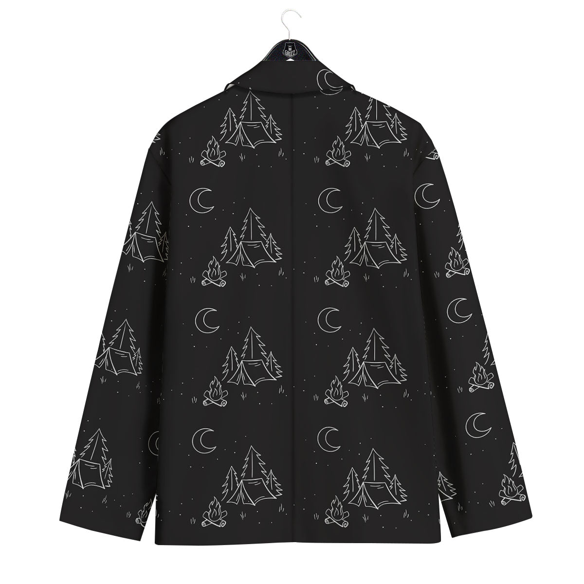 Outdoor Camping Print Pattern Men's Sport Coat-grizzshop