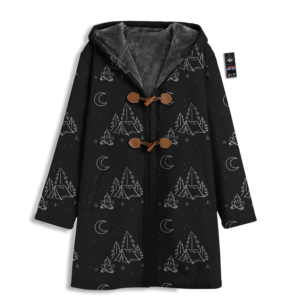 Outdoor Camping Print Pattern Men's Windbreaker Jacket-grizzshop