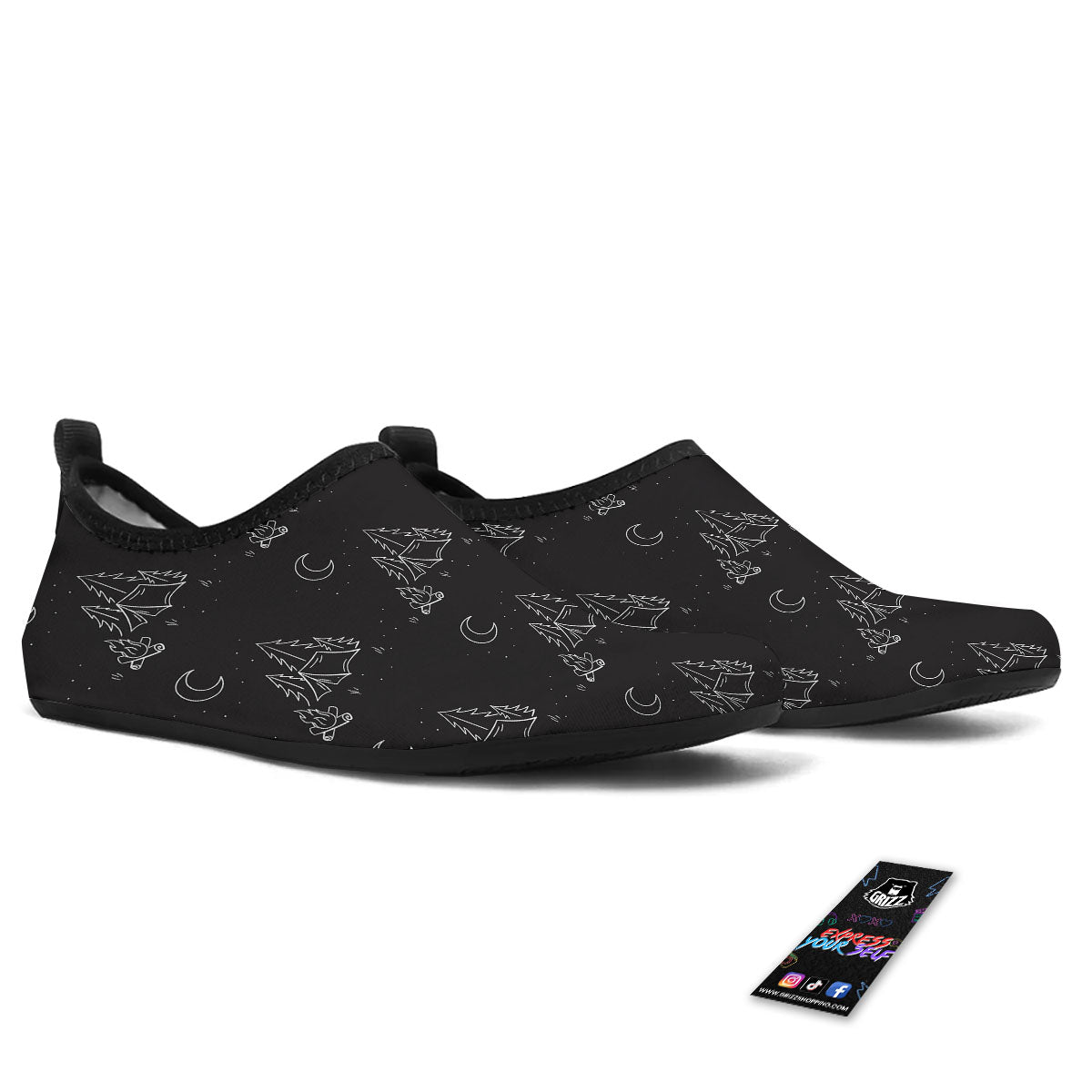 Outdoor Camping Print Pattern Water Shoes-grizzshop