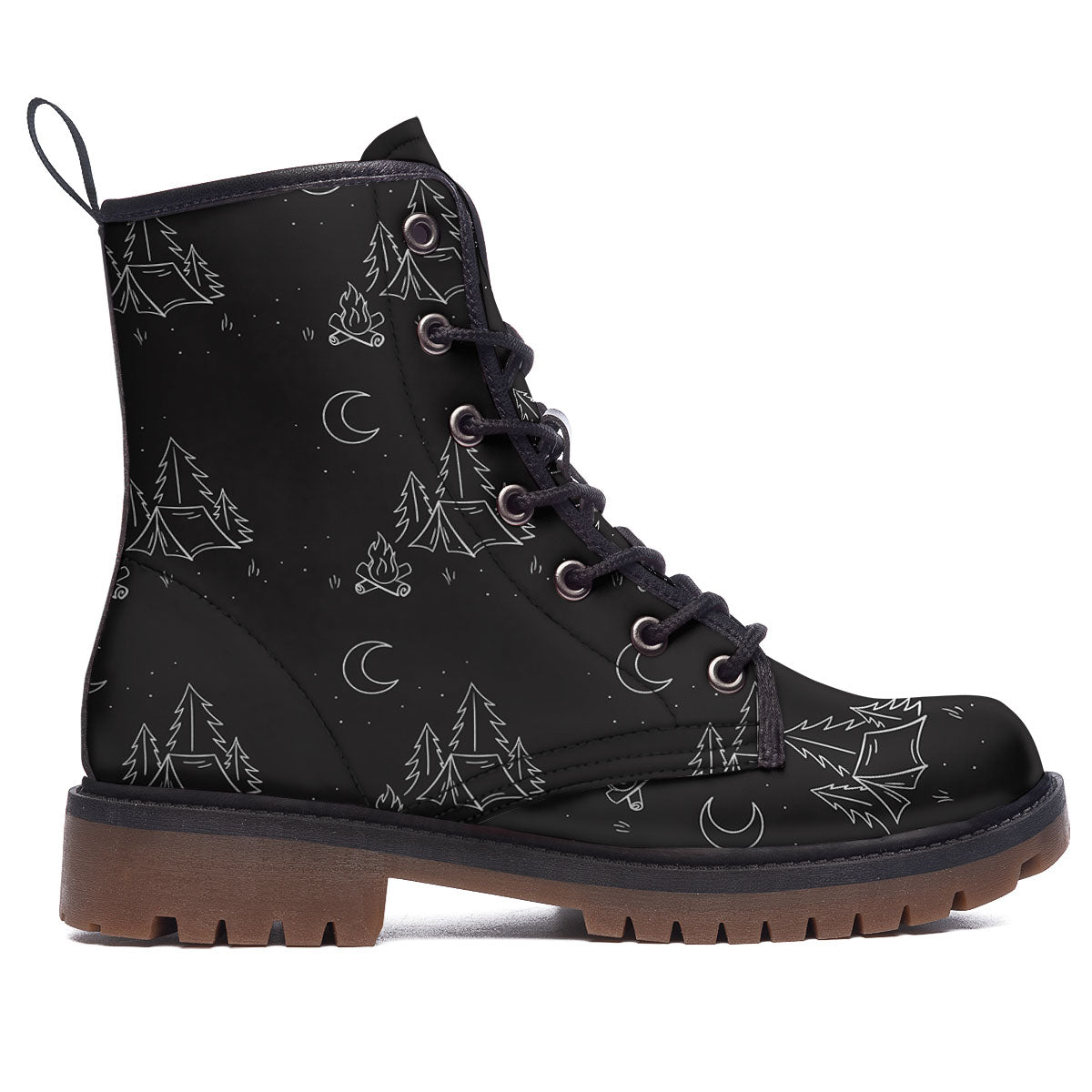 Outdoor Camping Print Pattern Work Boots-grizzshop