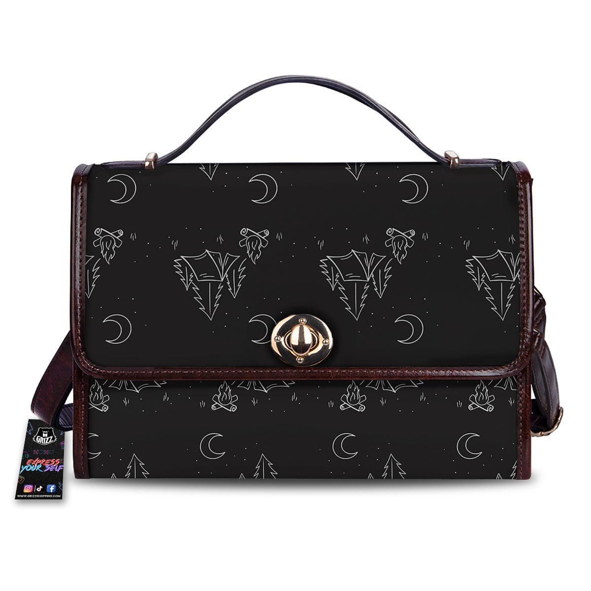 Outdoor Camping Print Pattern Women's Satchel Bag