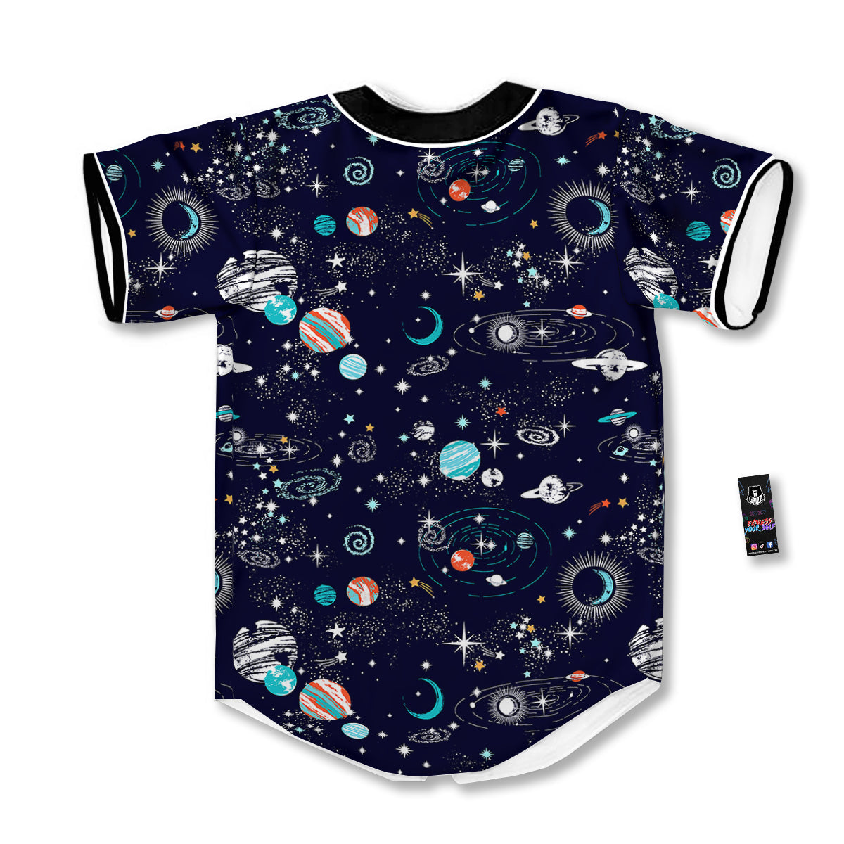Outer Galaxy Space Universe Print Pattern Baseball Jersey-grizzshop