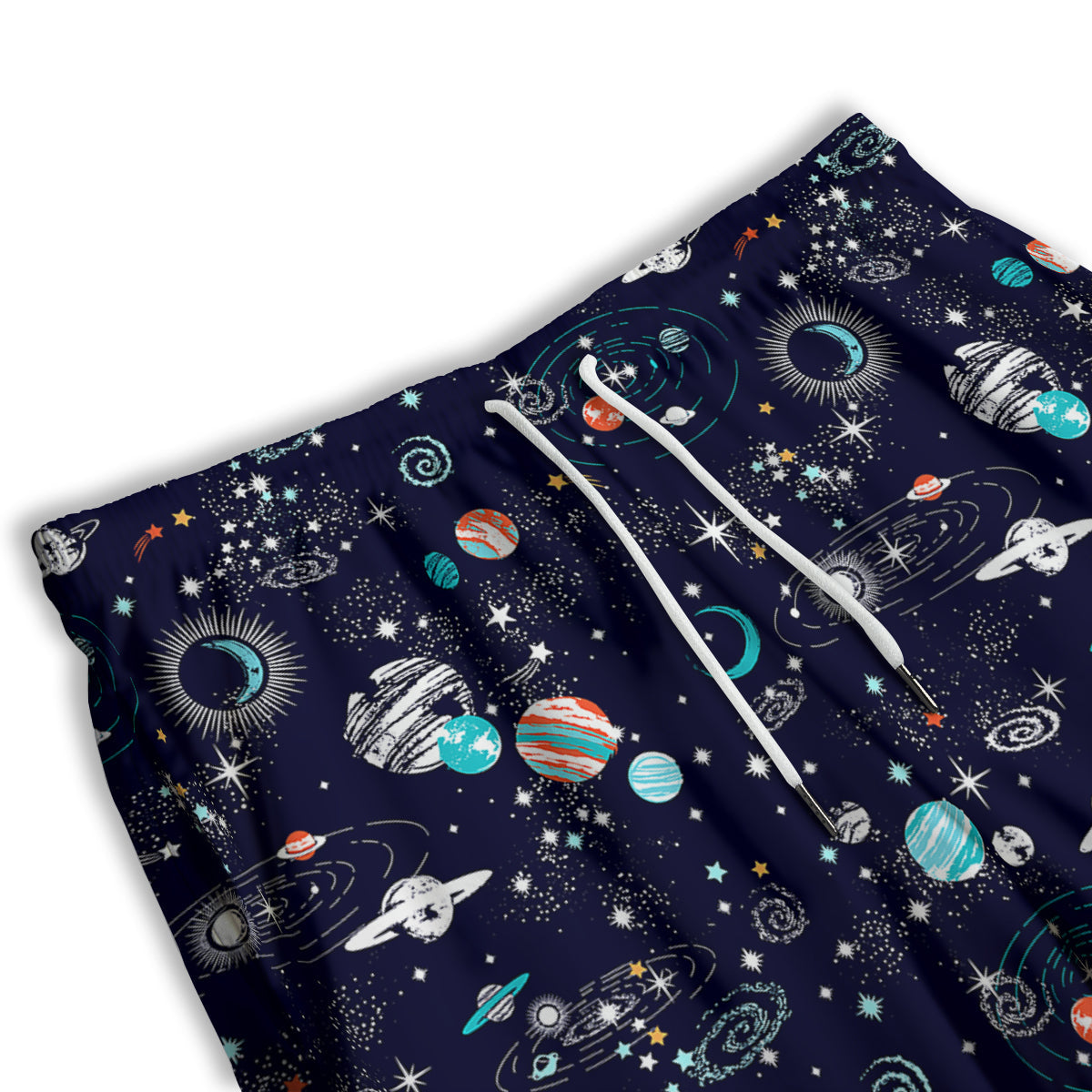 Outer Galaxy Space Universe Print Pattern Men's Athletic Shorts