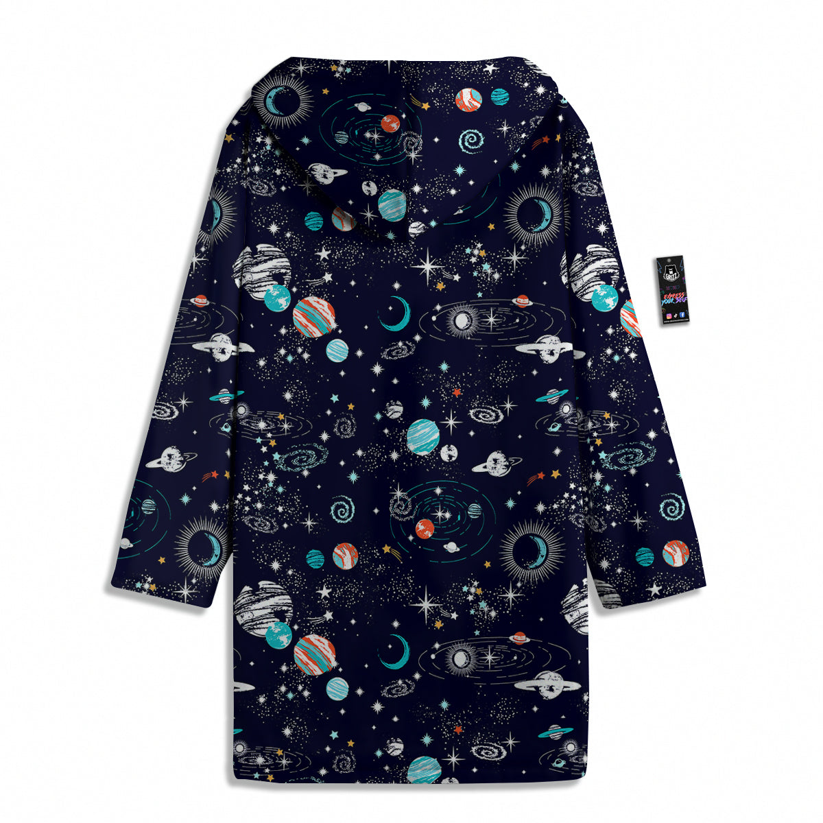 Outer Galaxy Space Universe Print Pattern Men's Windbreaker Jacket-grizzshop