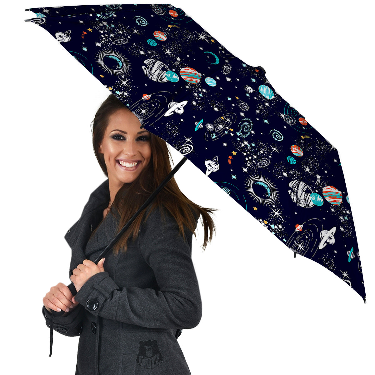 Outer Galaxy Space Universe Print Pattern Umbrella-grizzshop