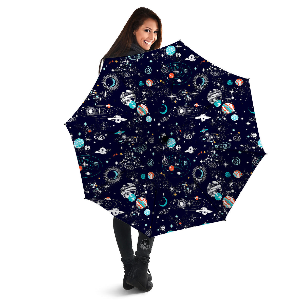 Outer Galaxy Space Universe Print Pattern Umbrella-grizzshop