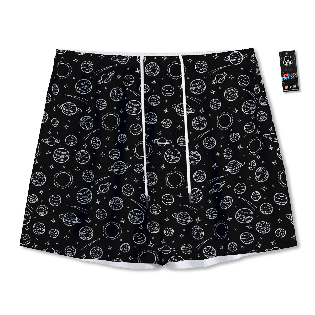 Moving Illusion Optical Green Hive Mesh Shorts